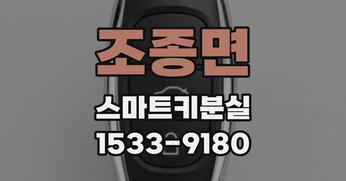 조종면 스마트키분실