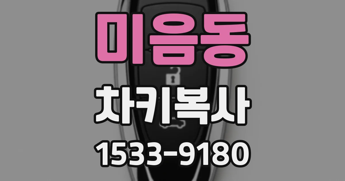 미음동 차키복사