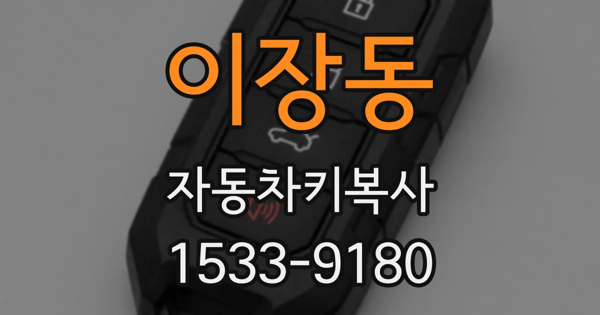 이장동 자동차키복사