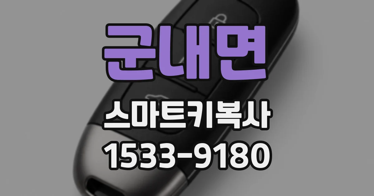 군내면 스마트키복사