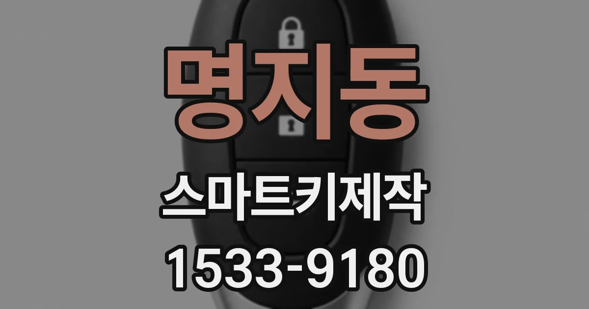 명지동 스마트키제작