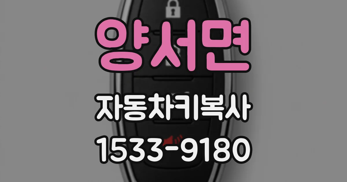 양서면 자동차키복사