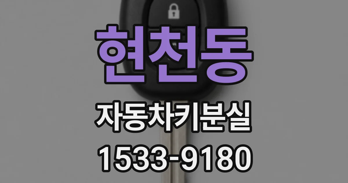 현천동 자동차키분실