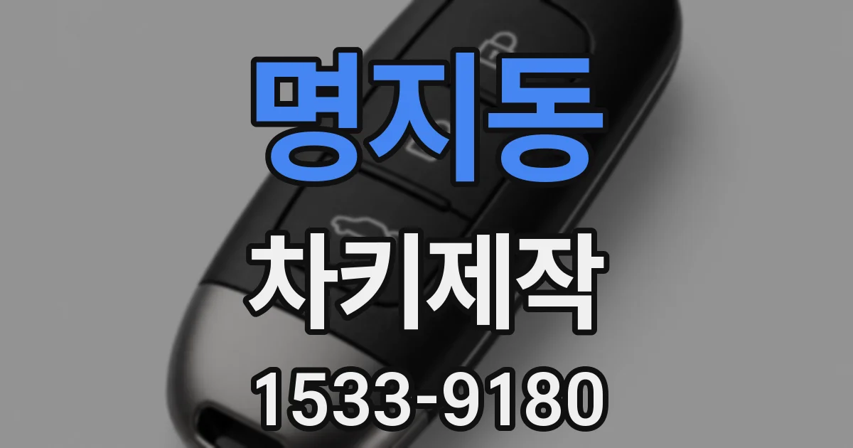명지동 차키제작