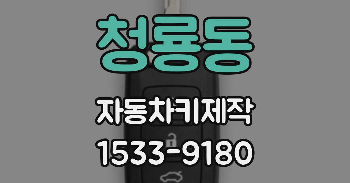 청룡동 자동차키제작