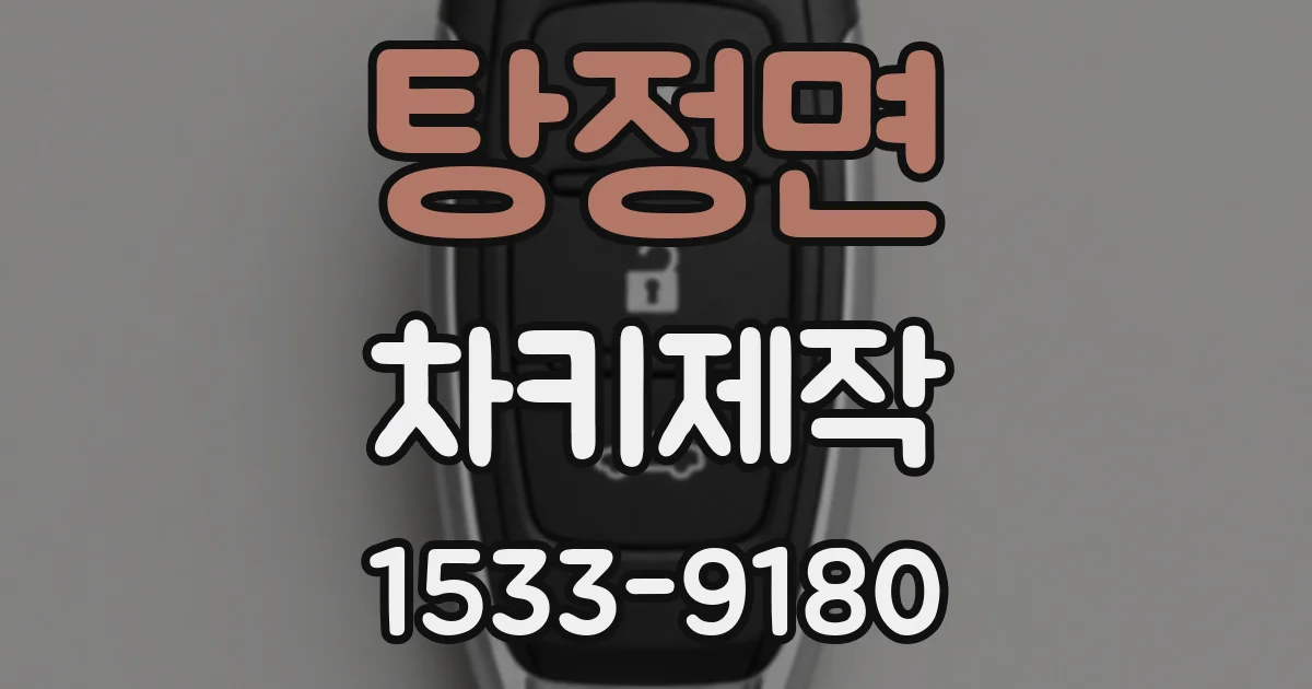 탕정면 차키제작