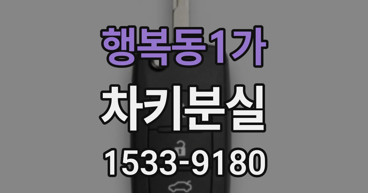 행복동1가 차키분실