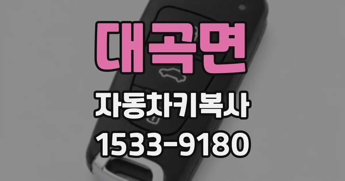 대곡면 자동차키복사
