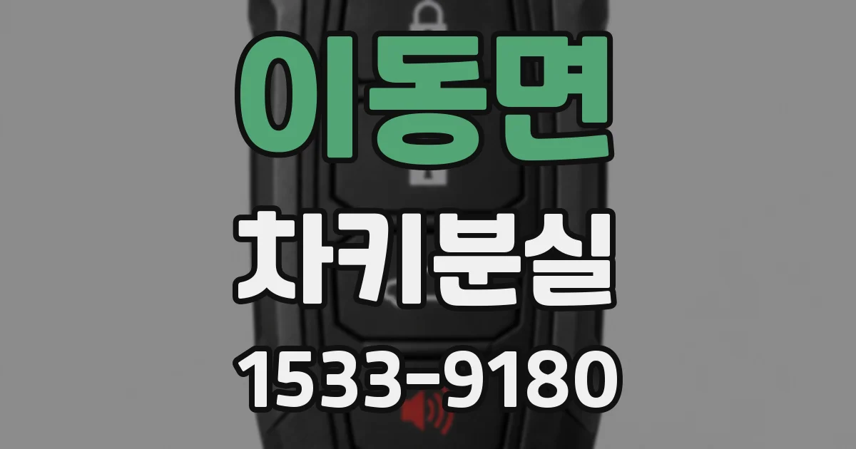 이동면 차키분실