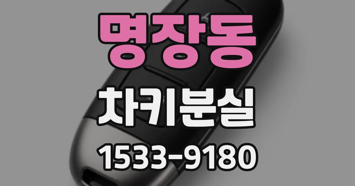 명장동 차키분실