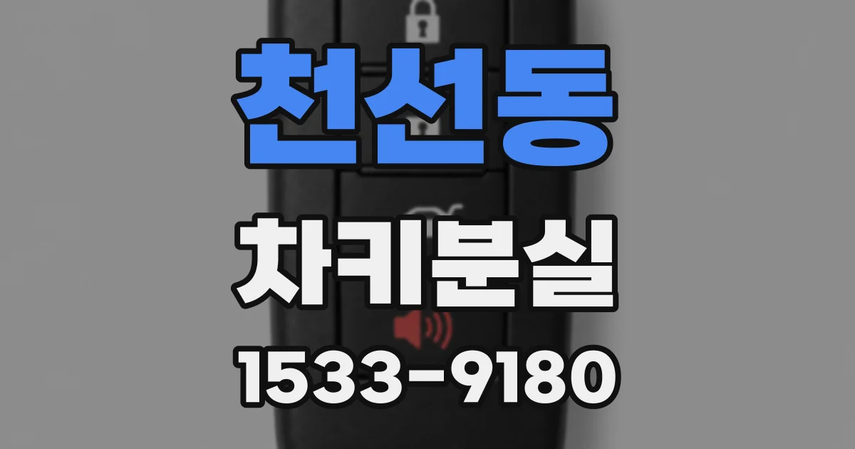 천선동 차키분실