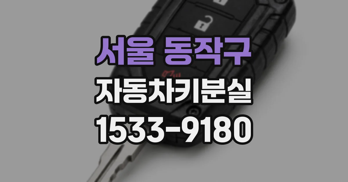 서울 동작구 자동차키분실