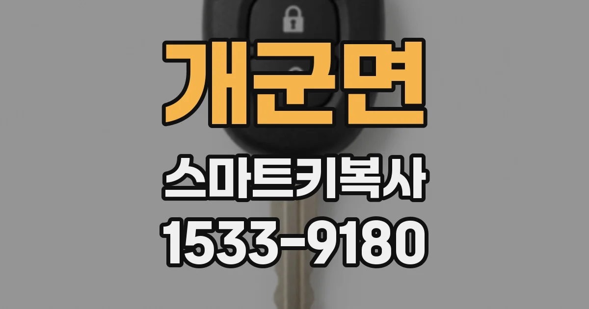 개군면 스마트키복사