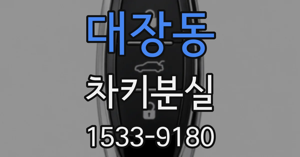 대장동 차키분실