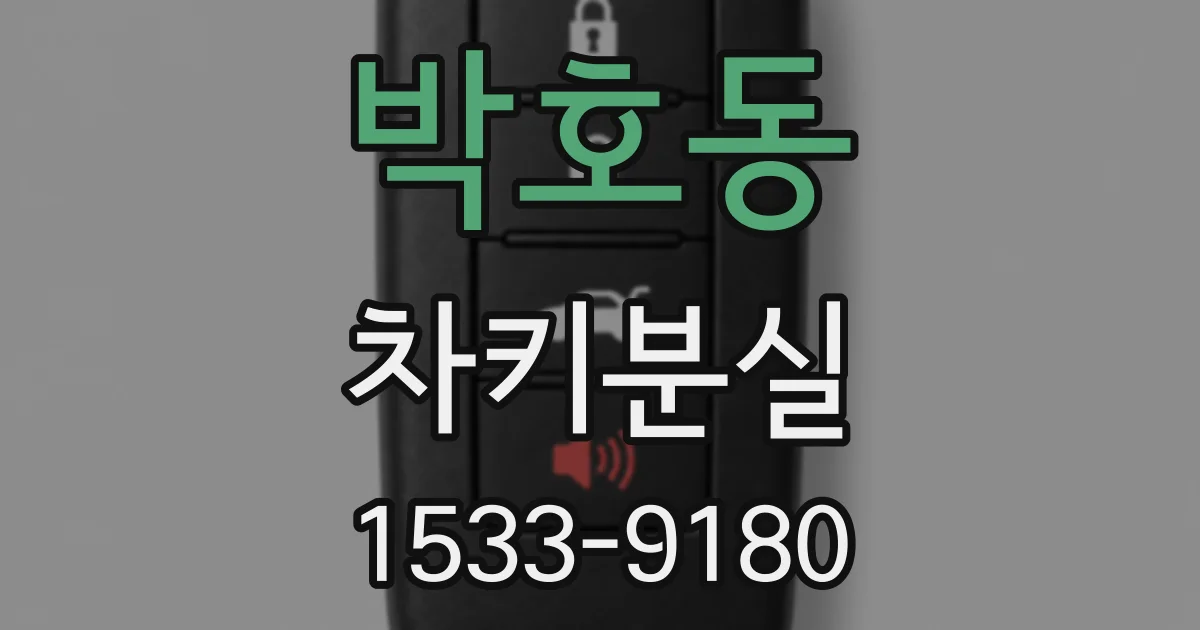 박호동 차키분실