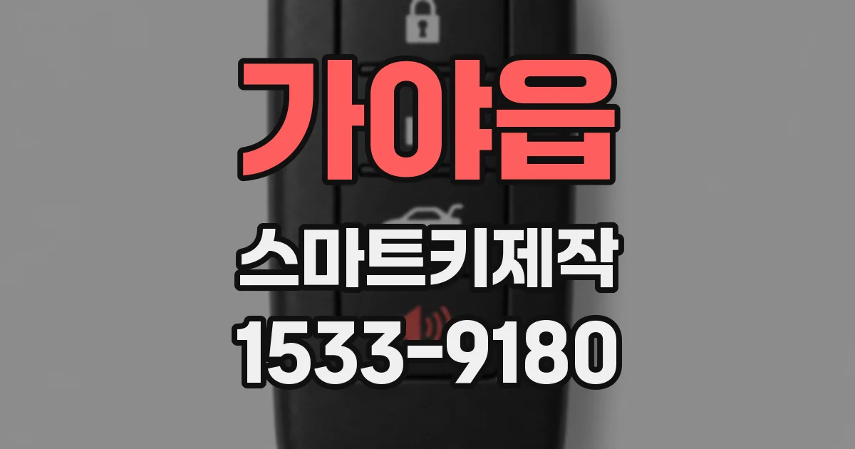 가야읍 스마트키제작
