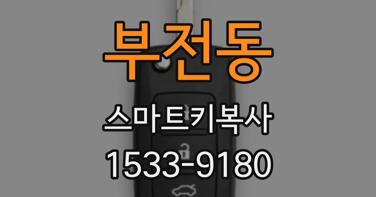 부전동 스마트키복사