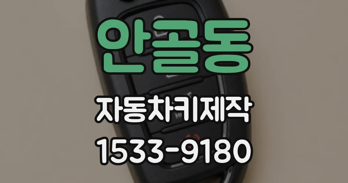 안골동 자동차키제작