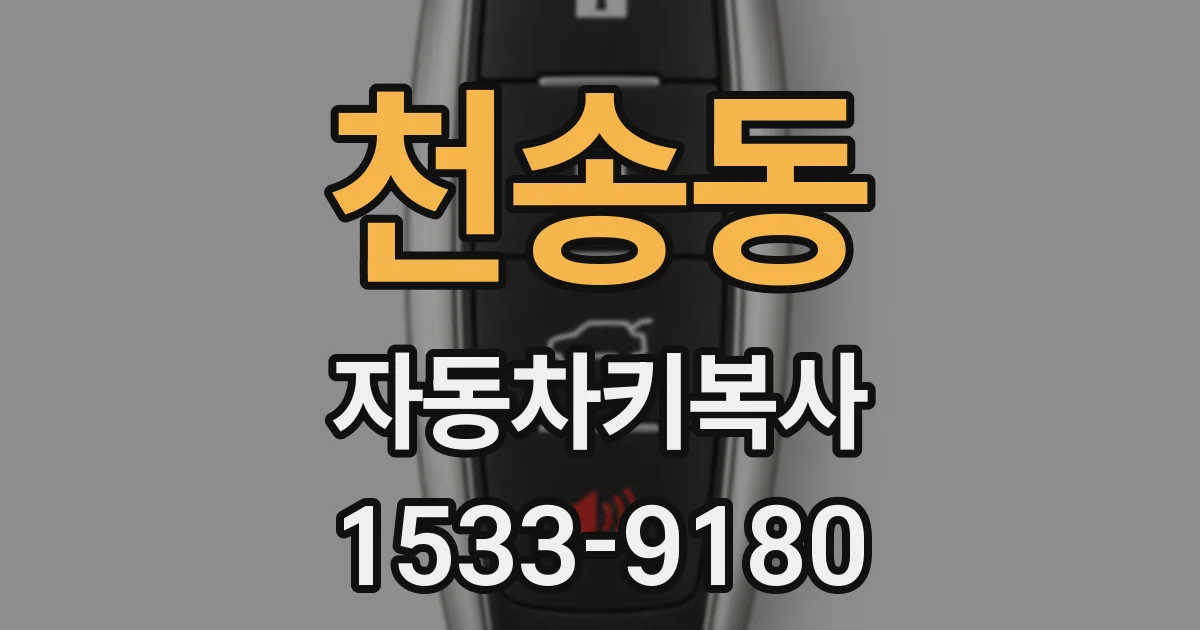 천송동 자동차키복사