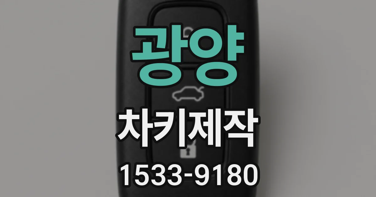 광양 차키제작