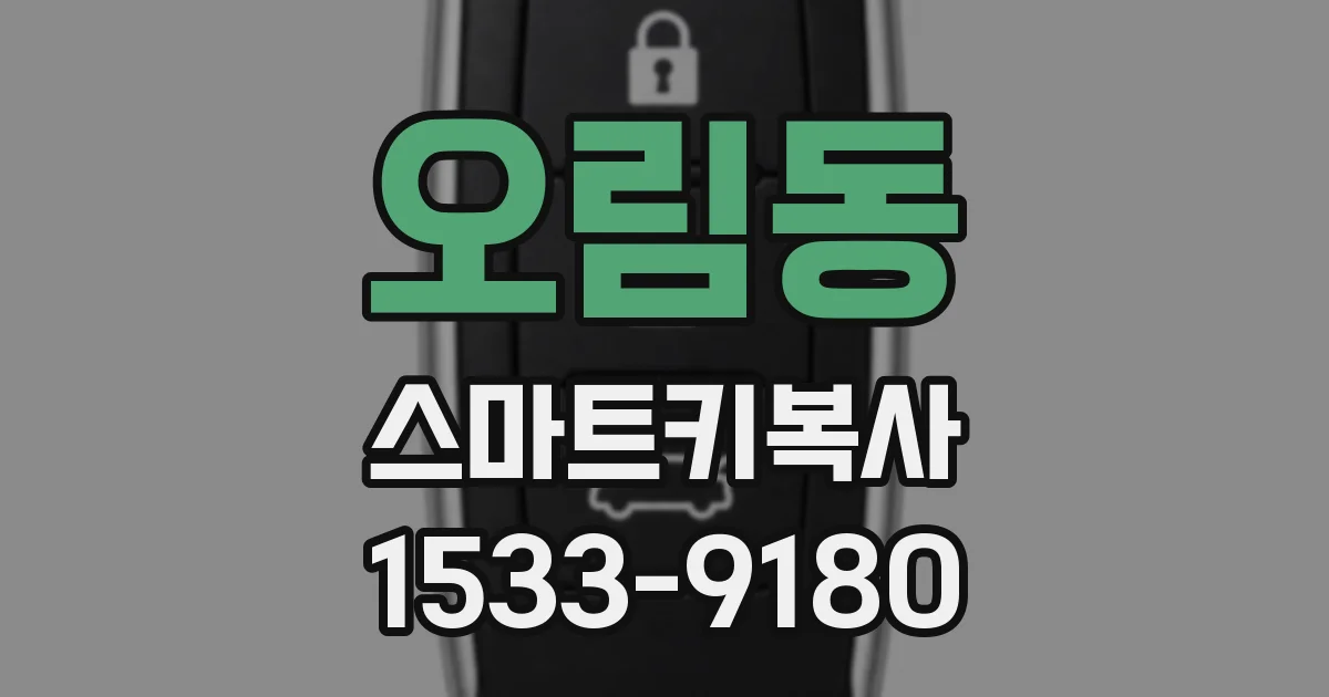 오림동 스마트키복사