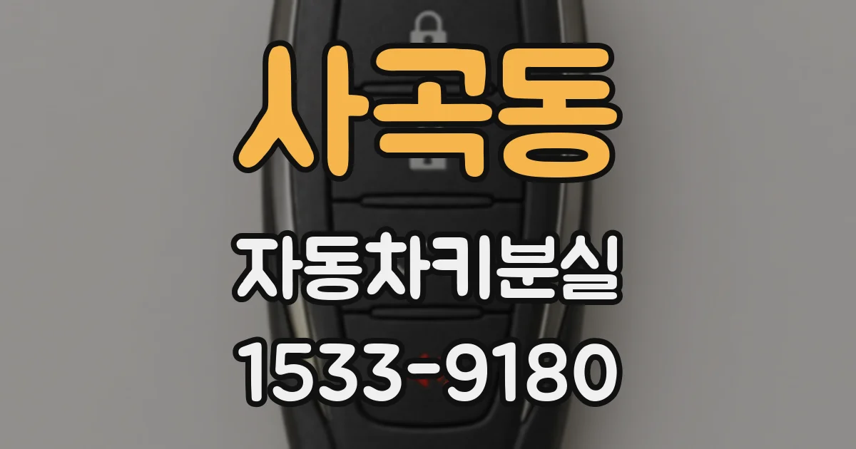 사곡동 자동차키분실