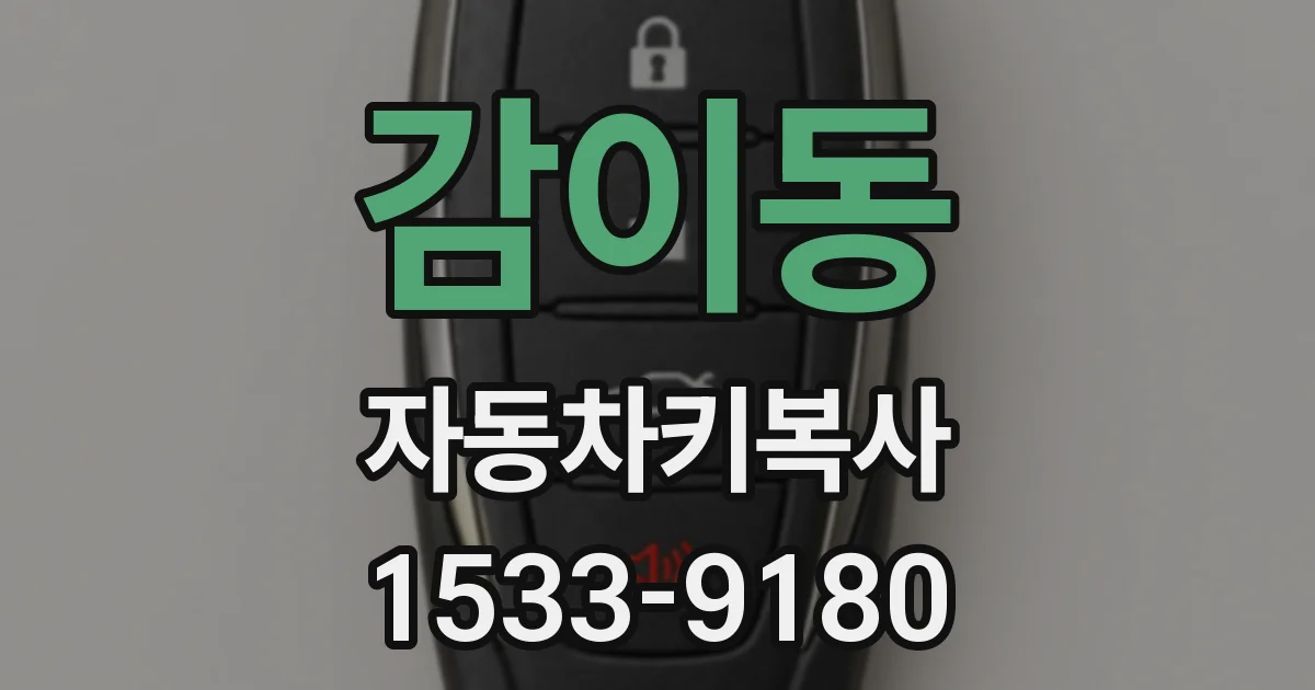 감이동 자동차키복사