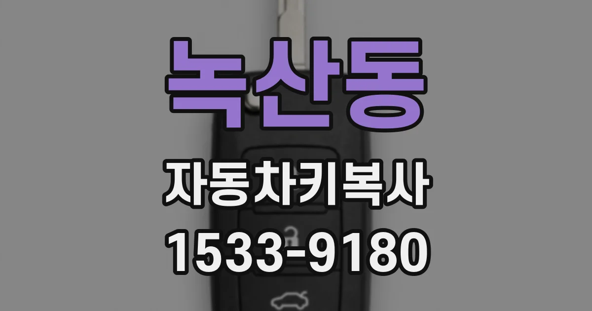 녹산동 자동차키복사