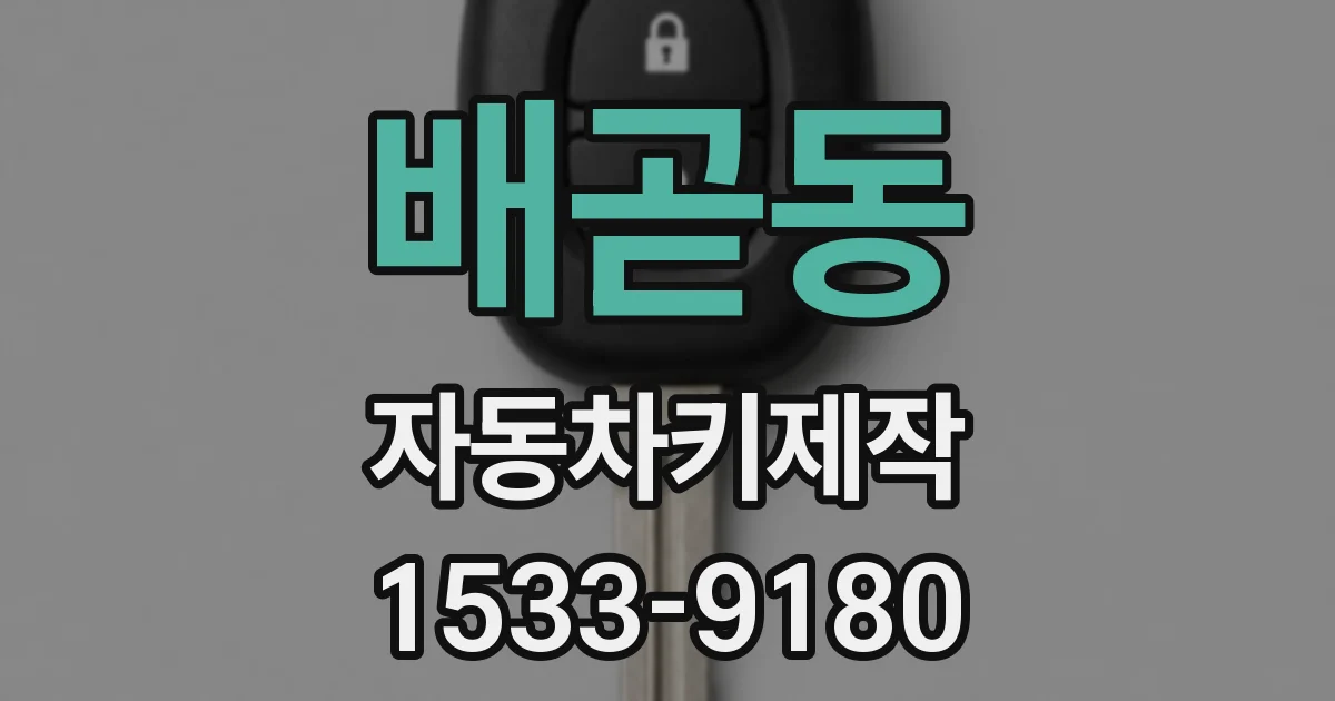 배곧동 자동차키제작