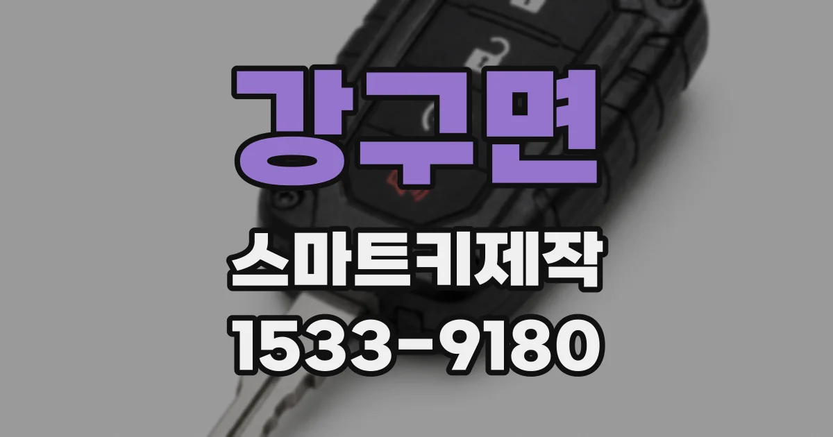 강구면 스마트키제작