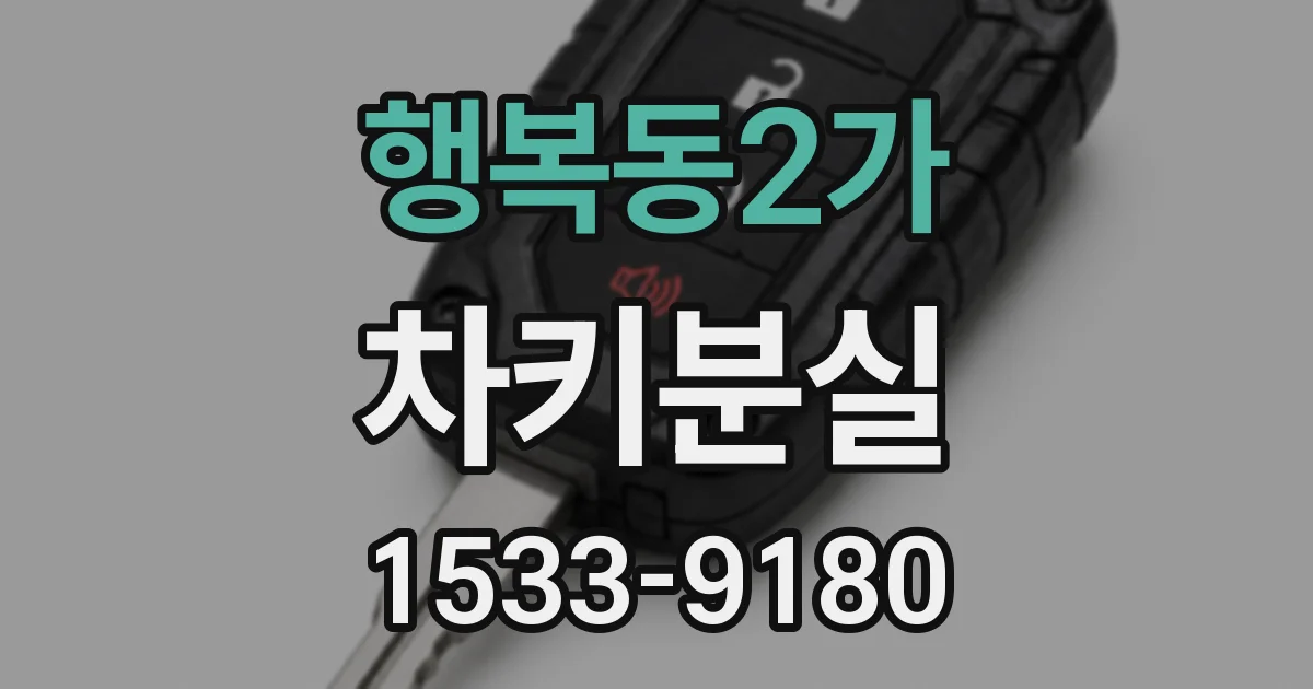 행복동2가 차키분실