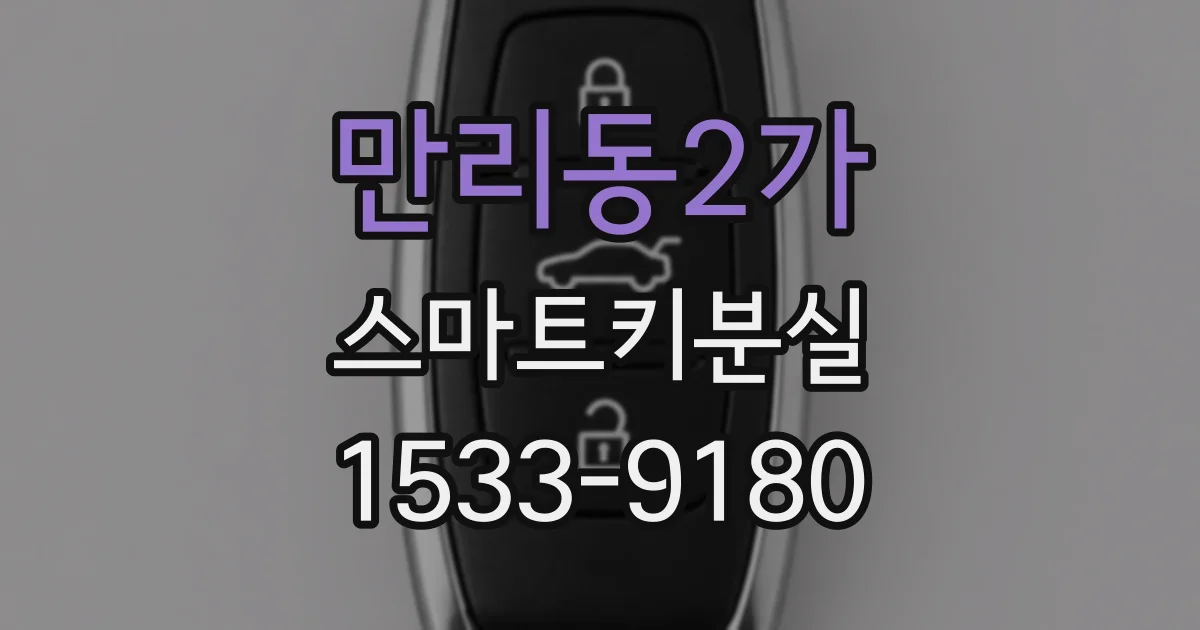 만리동2가 스마트키분실