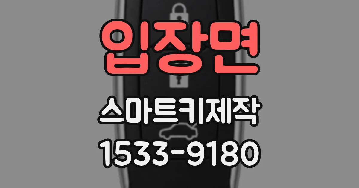 입장면 스마트키제작