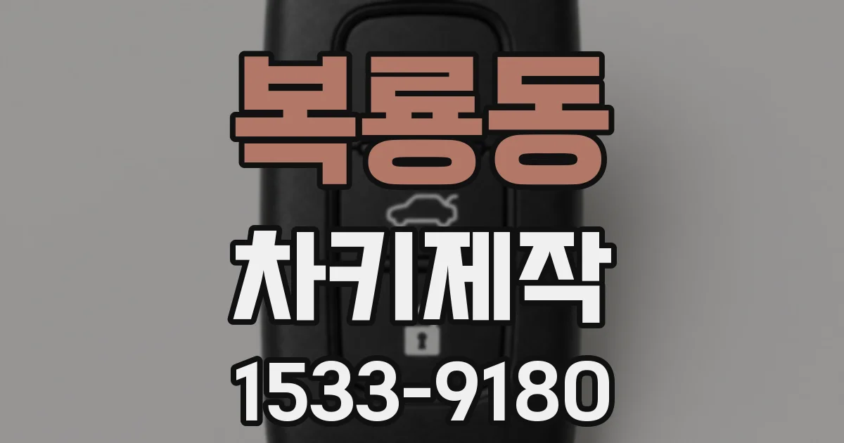 복룡동 차키제작