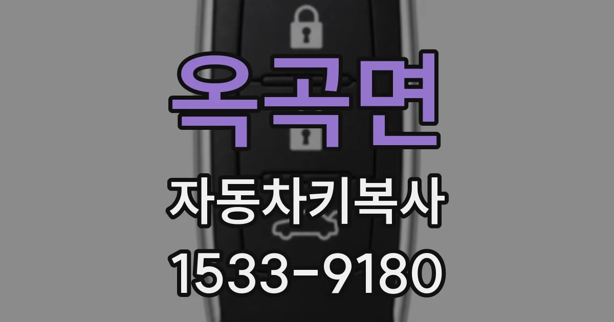 옥곡면 자동차키복사