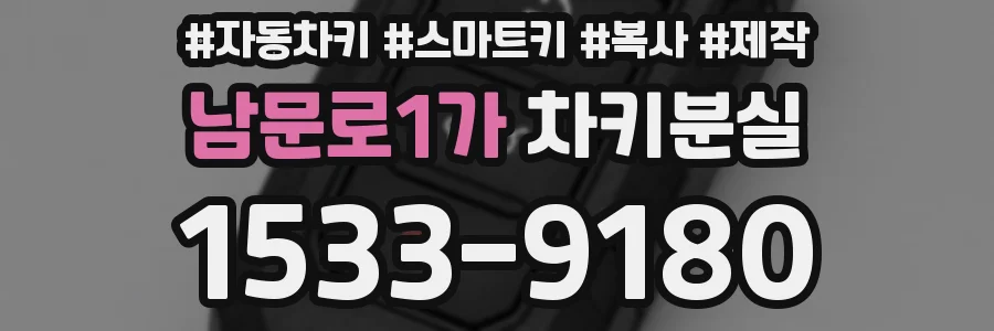 남문로1가 차키분실