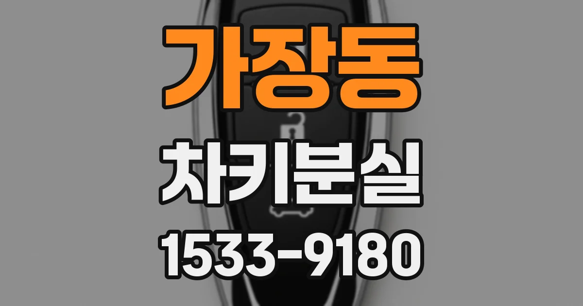 가장동 차키분실