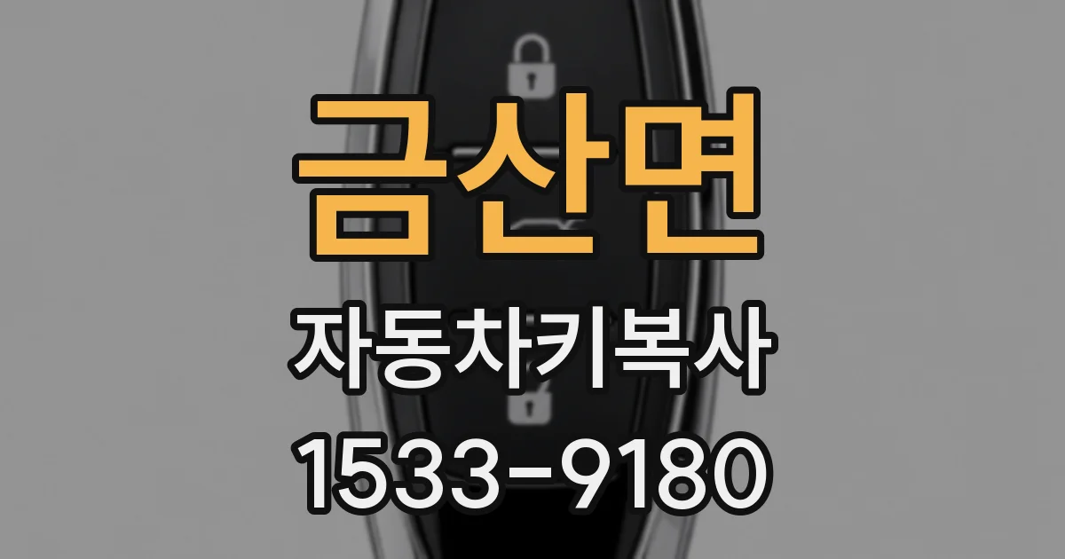 금산면 자동차키복사