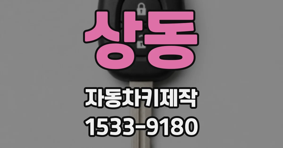 상동 자동차키제작