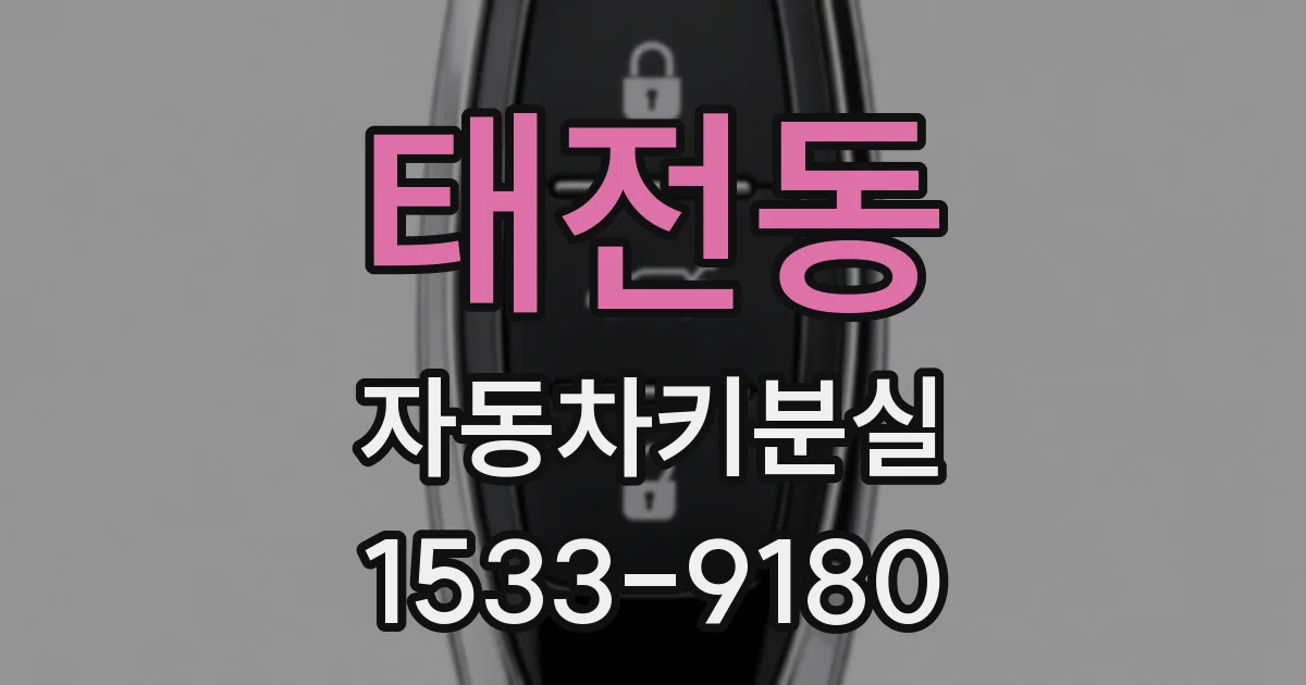 태전동 자동차키분실
