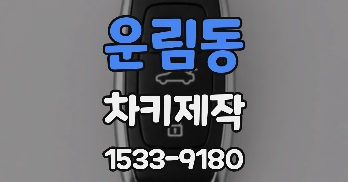 운림동 차키제작