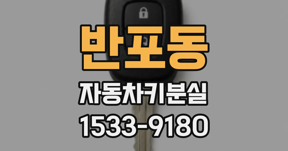 반포동 자동차키분실