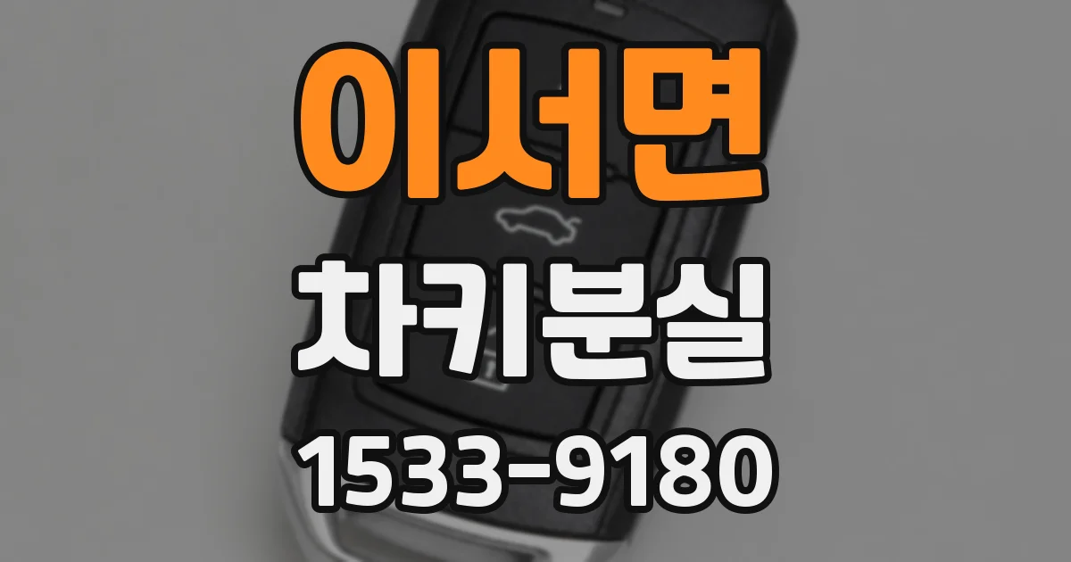 이서면 차키분실