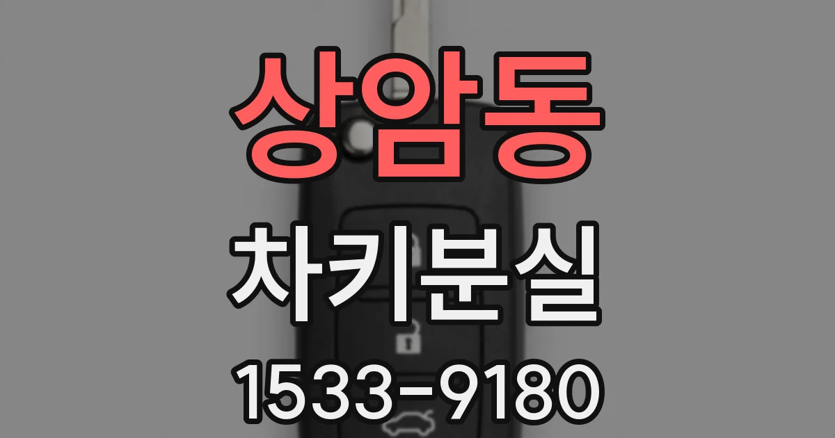 상암동 차키분실