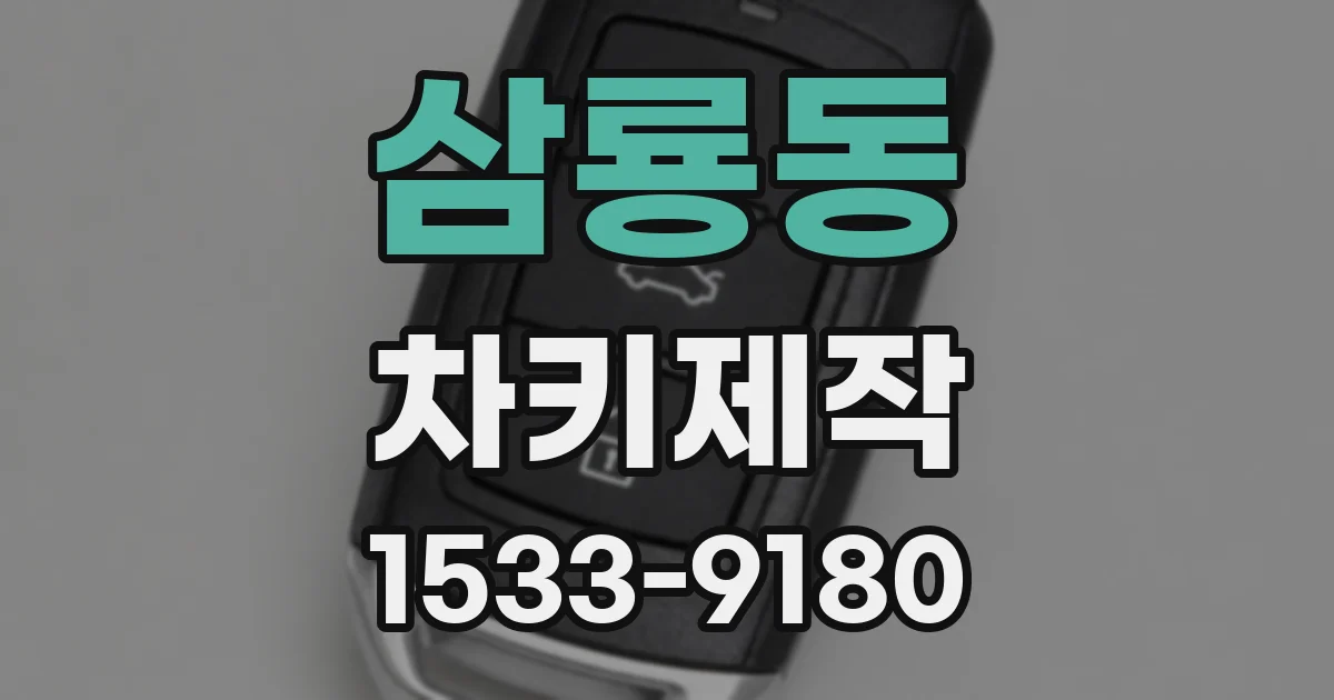 삼룡동 차키제작