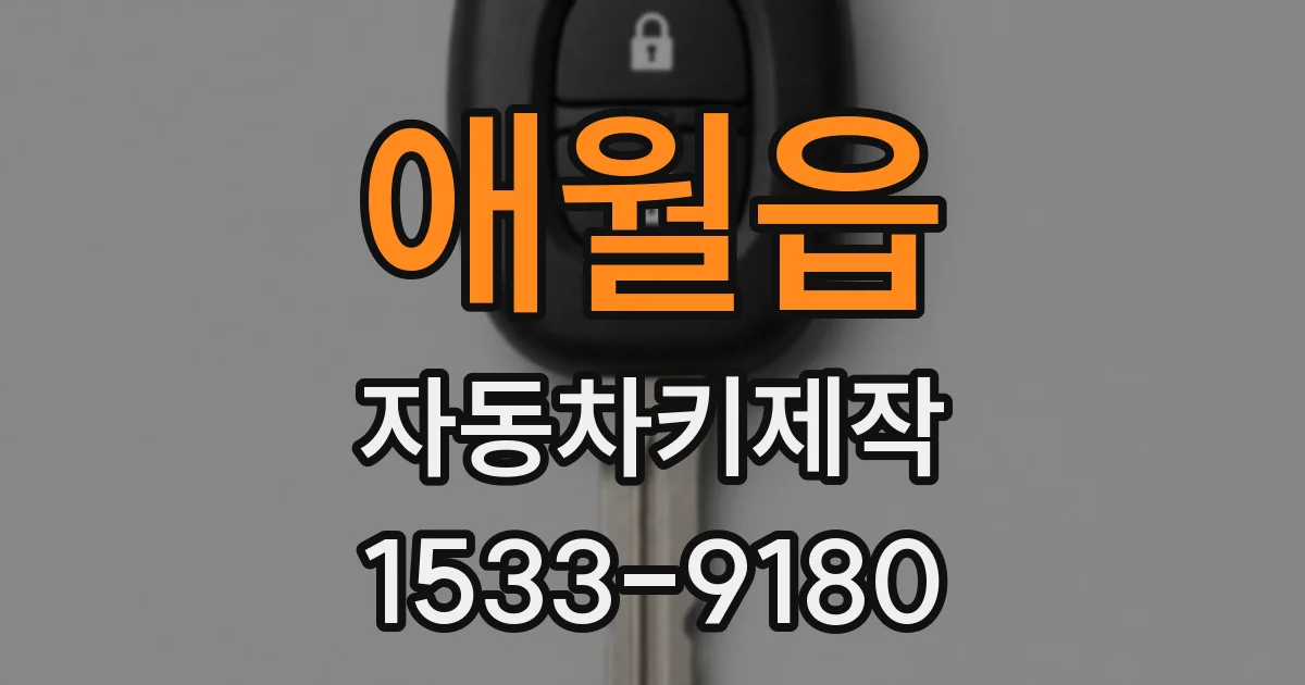 애월읍 자동차키제작