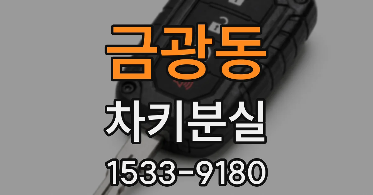 금광동 차키분실