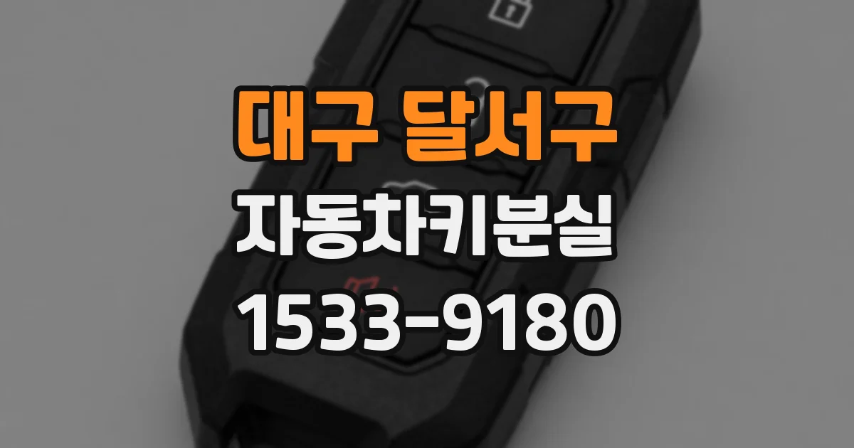 대구 달서구 자동차키분실