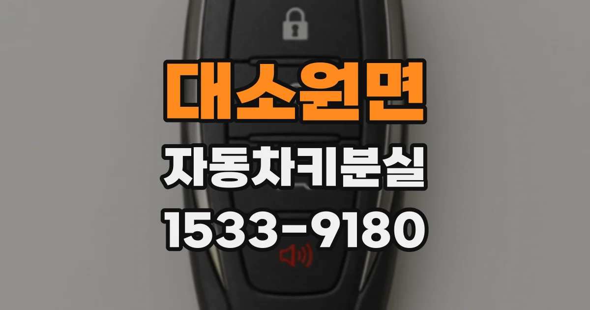 대소원면 자동차키분실