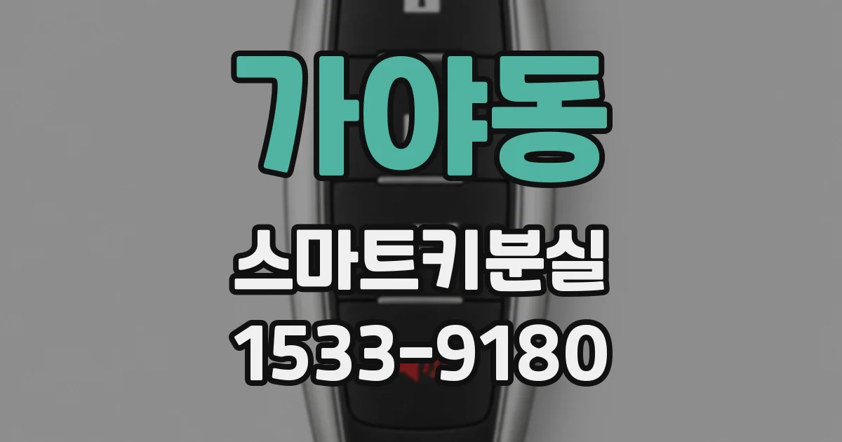 가야동 스마트키분실